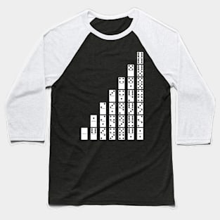 Domino Tiles (white) Baseball T-Shirt